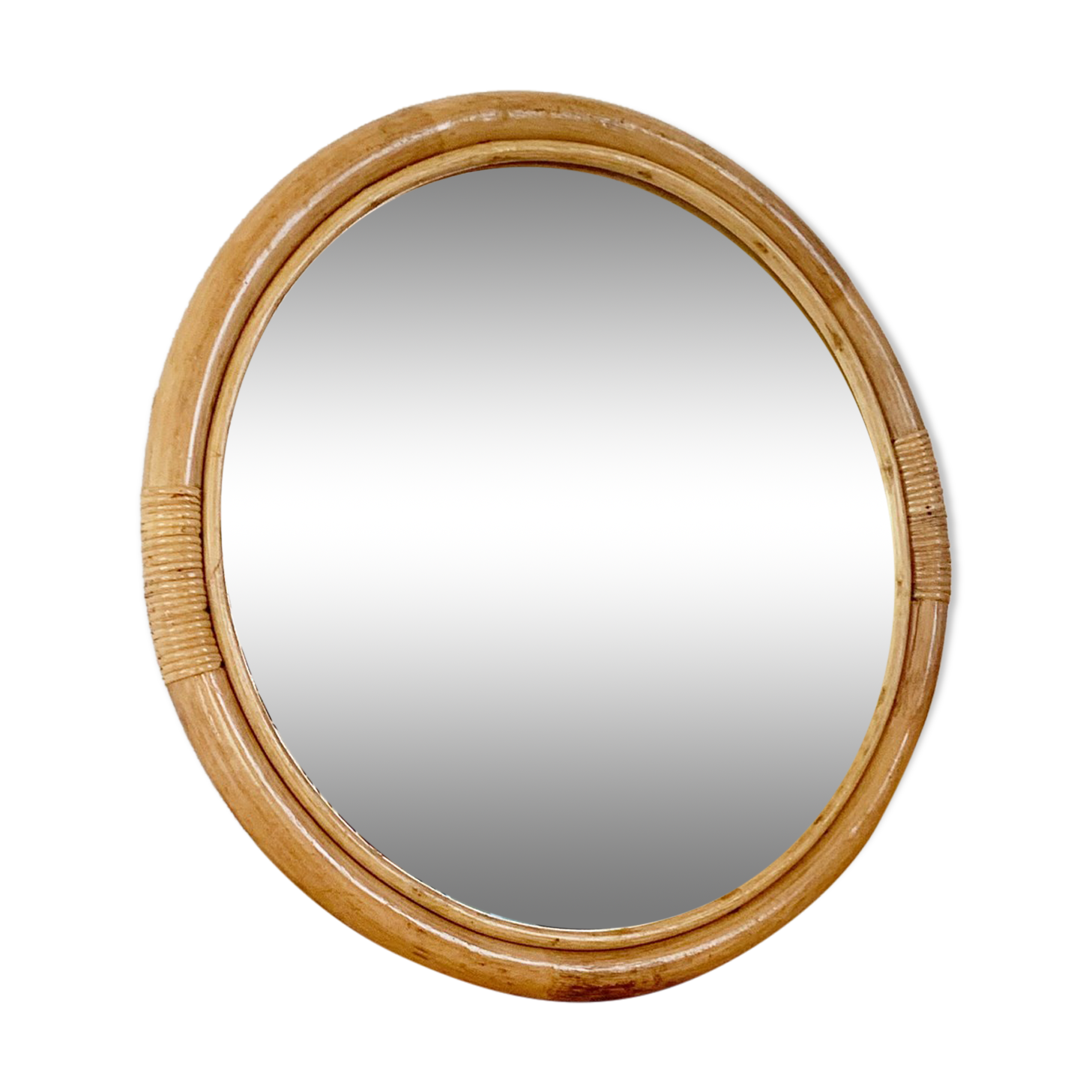 Vintage rattan mirror