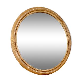 Vintage rattan mirror