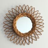Sun rattan mirror 30cm