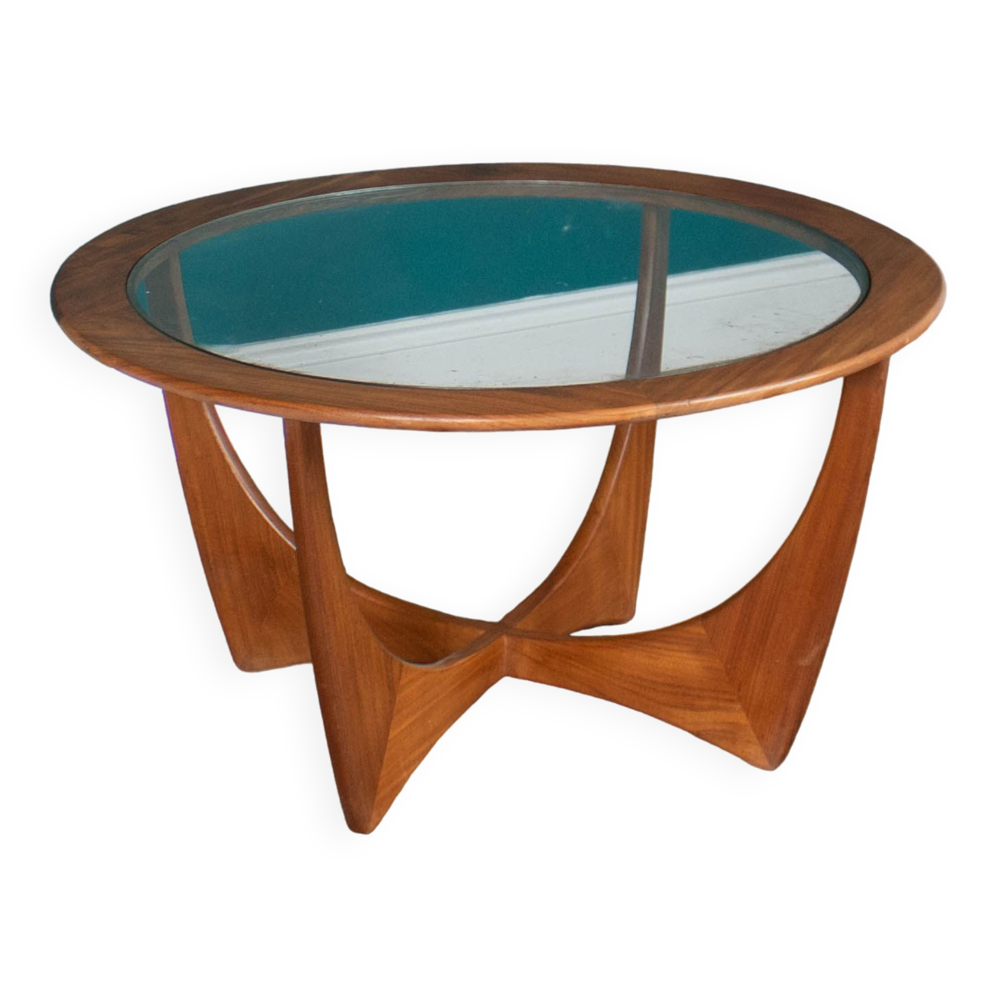 Retro Teak Round 'Astro' 'Fresco' Coffee Table By Victor Wilkins For G Plan