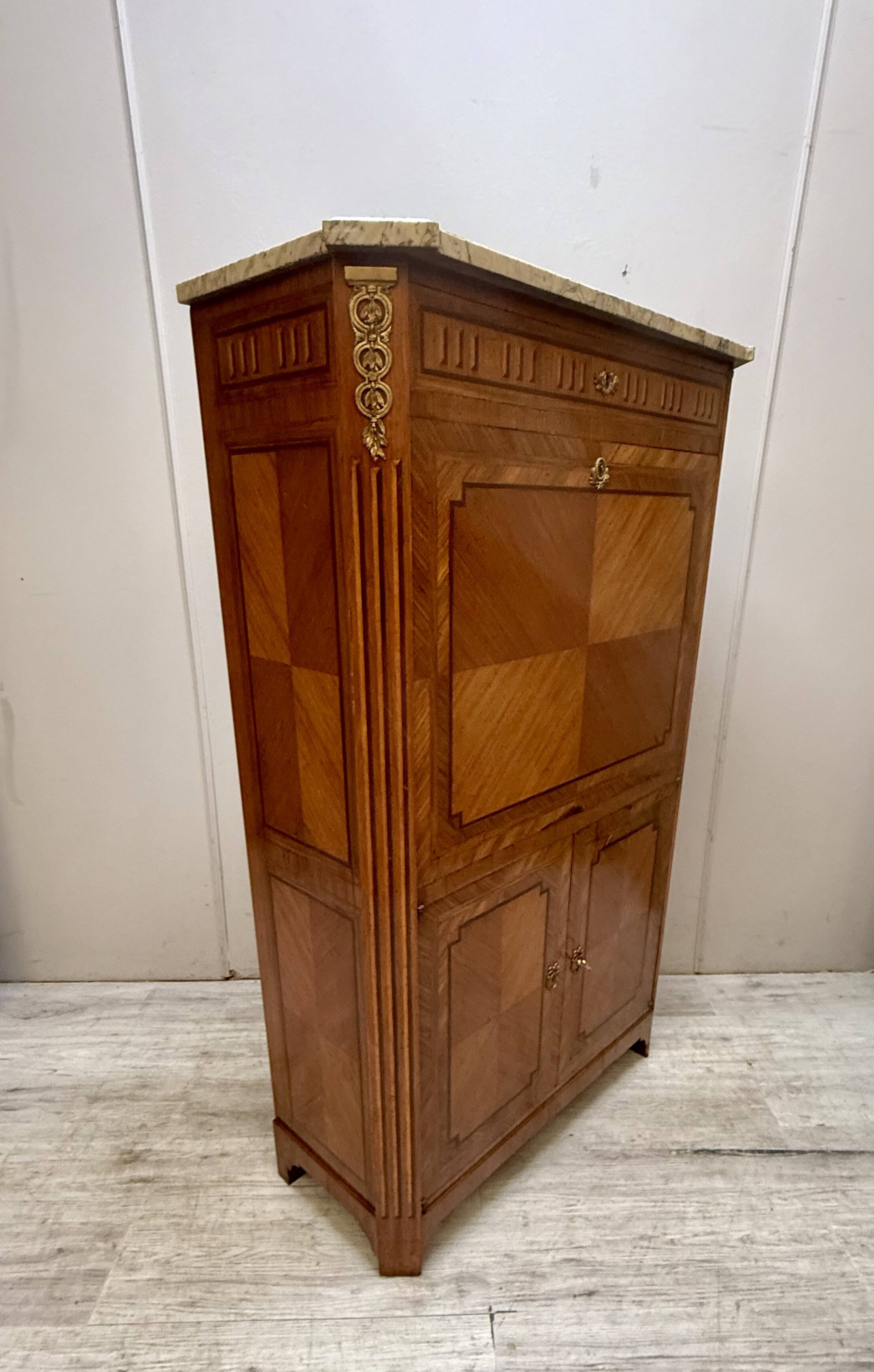 Louis XVI Style Marquetry Secretary