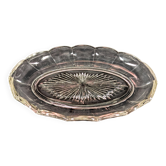 Pressed glass plate with star decoration – Art Deco – (Colonial)