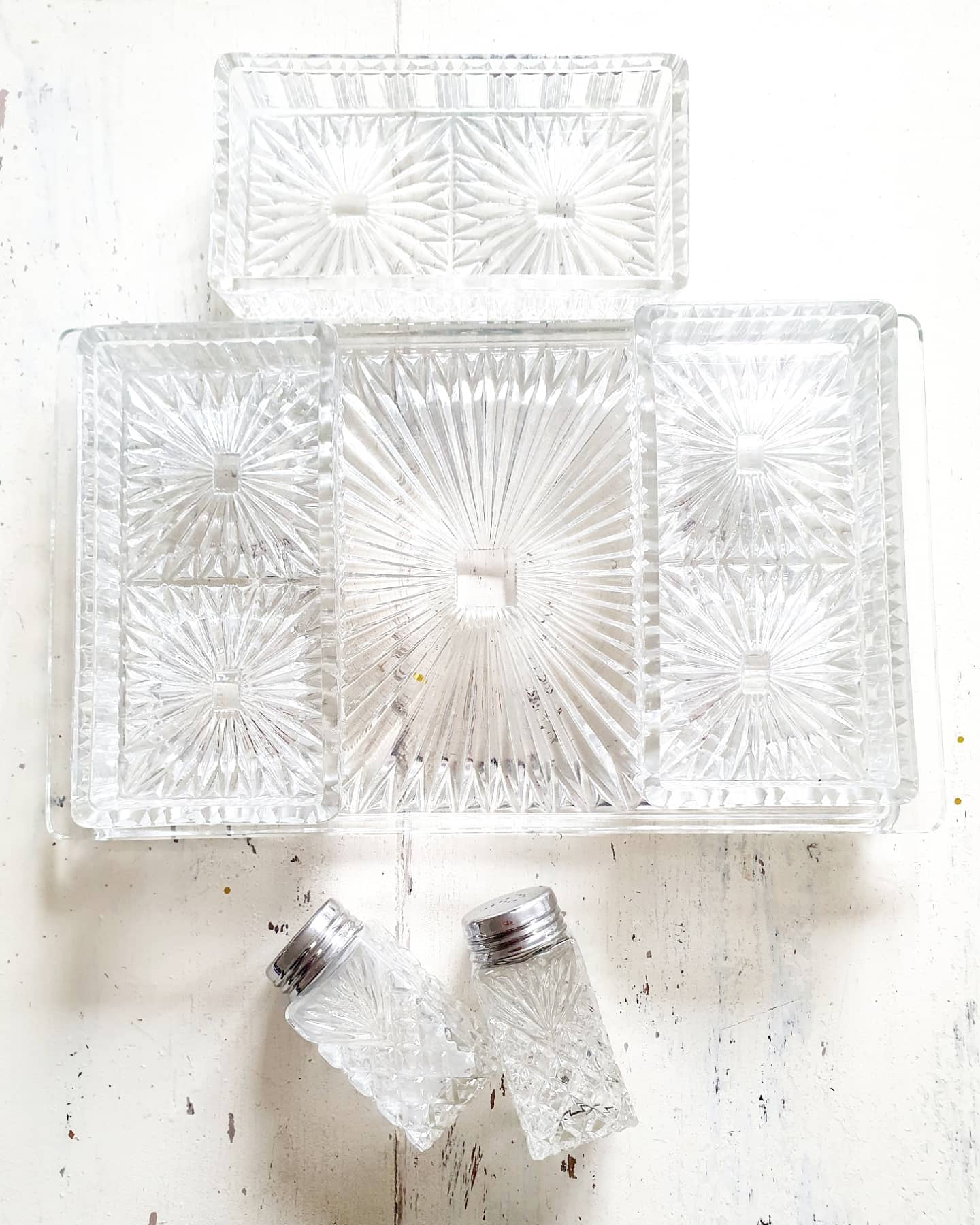 Set 6 pieces aperitif glass tray