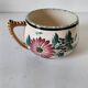 Breakfast cup HB Quimper – earthenware with rich Breton and floral decoration