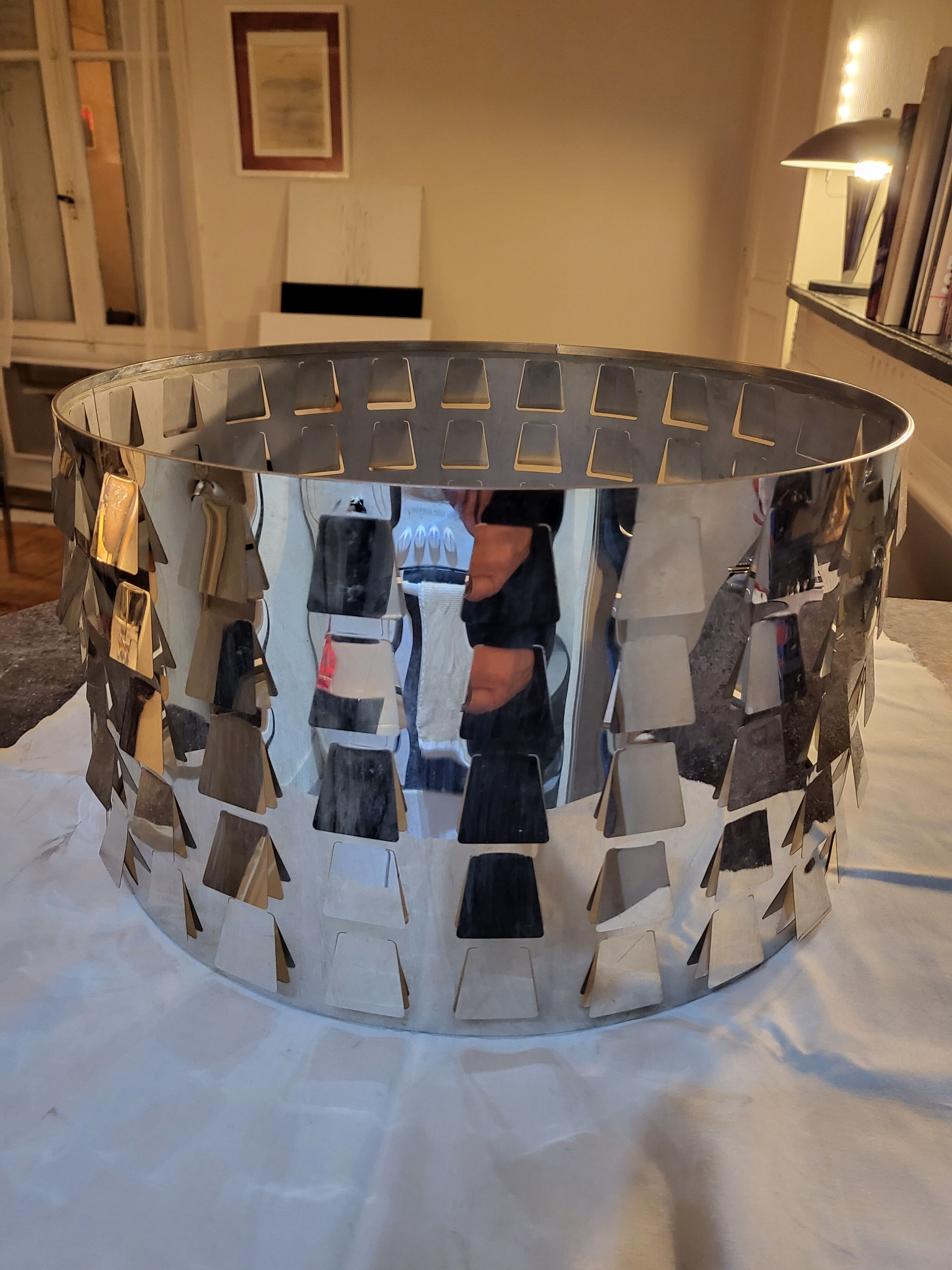 Chrome drum shade 1970