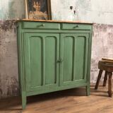 Parisian buffet, aged green patina