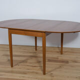 Table à manger extensible en teck, années 1960