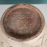 Vintage ceramic vase with glossy lava glaze, foreign vase from the 1960s.