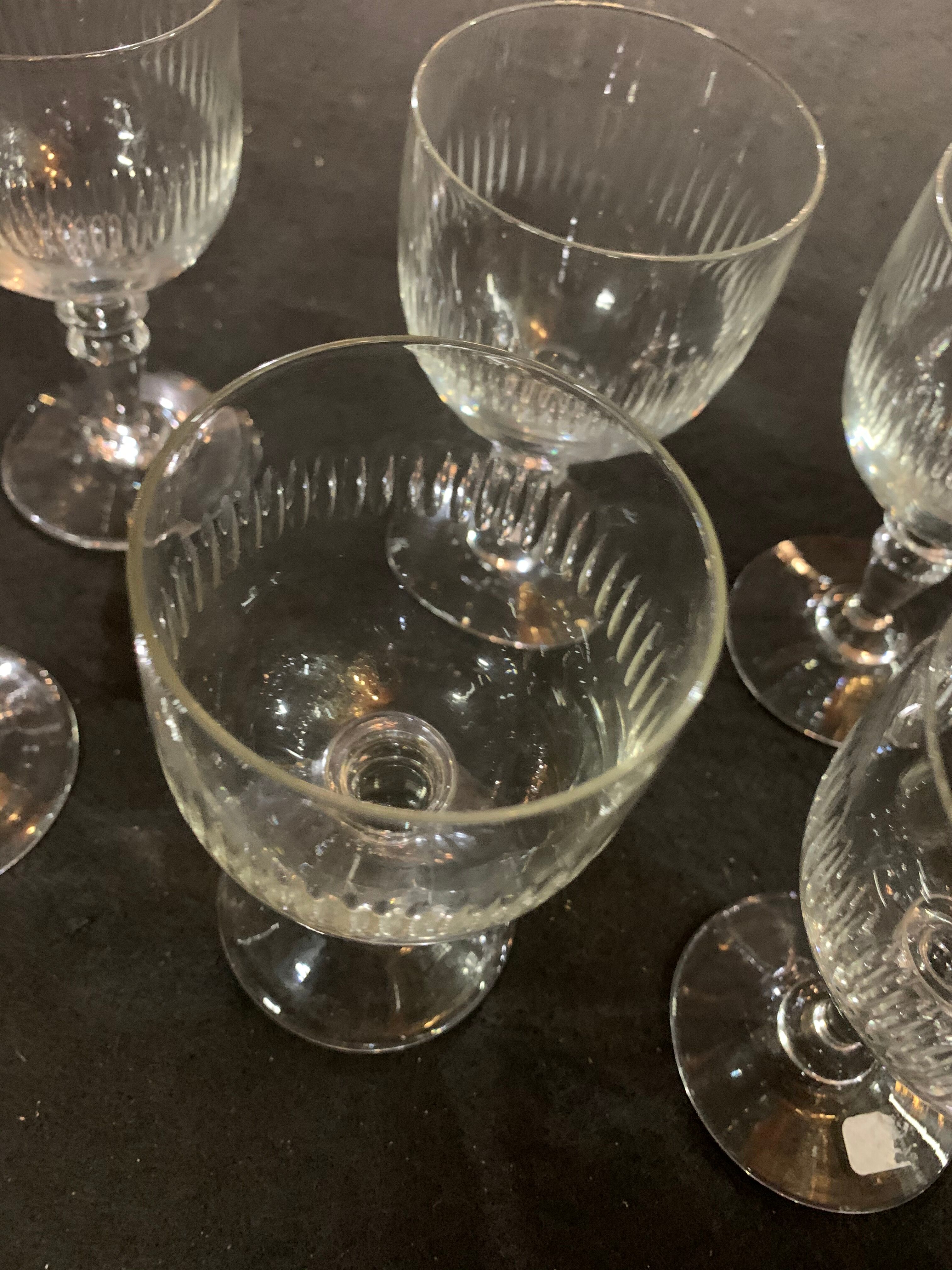 Série de 10 verres à eau en cristal