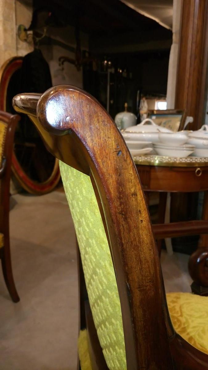 Pair of lacrosse XIX mahogany chairs