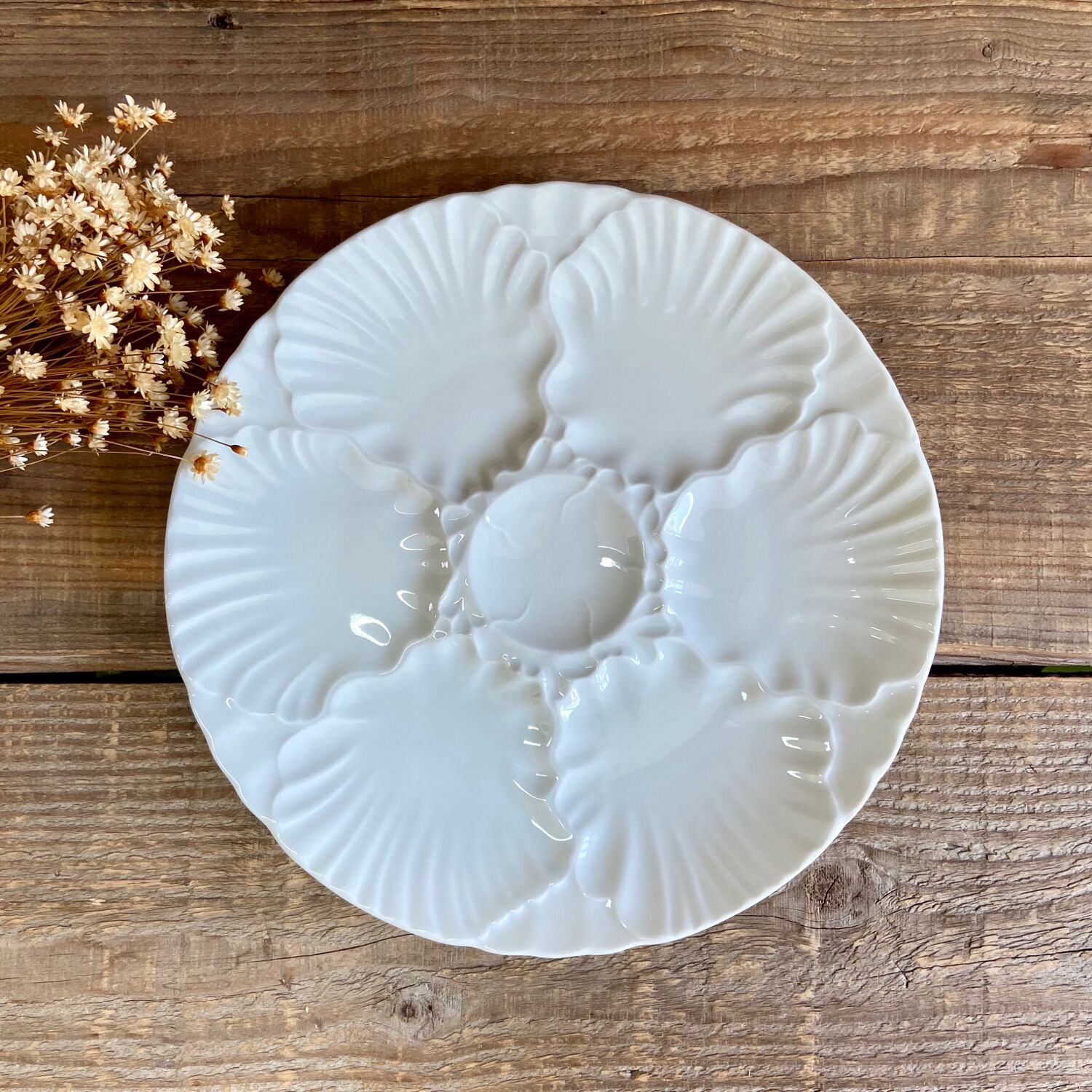 4 porcelain oyster plates Bareuther Bavaria