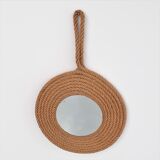 Miroir rond en corde années 50