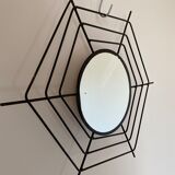 1960s vintage spiderweb wall mirror, 64 cm