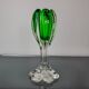 Sommerso green candle holder by Flavio Poli for Seguso, Murano glass, Italy, 1970
