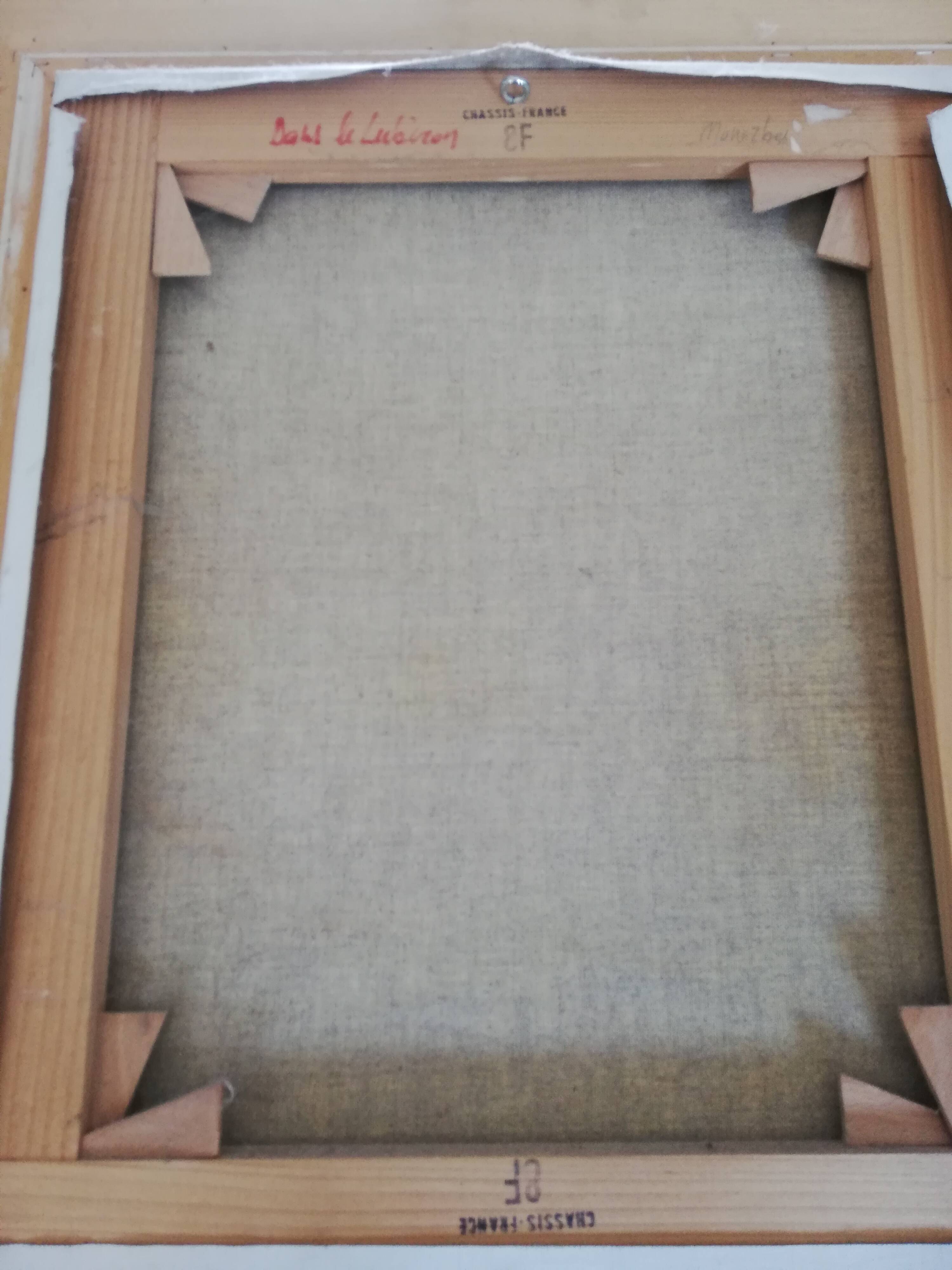 Oil painting on canvas by "Roger NEDELEC" "Ménerbes" 50x65 cm