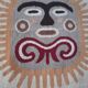 Large handmade wool kilim mural pre-Columbian 178x90cm