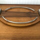 Vintage wood and metal tray for cheeses or decoration