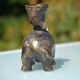 3 animal-shaped bronze candlesticks