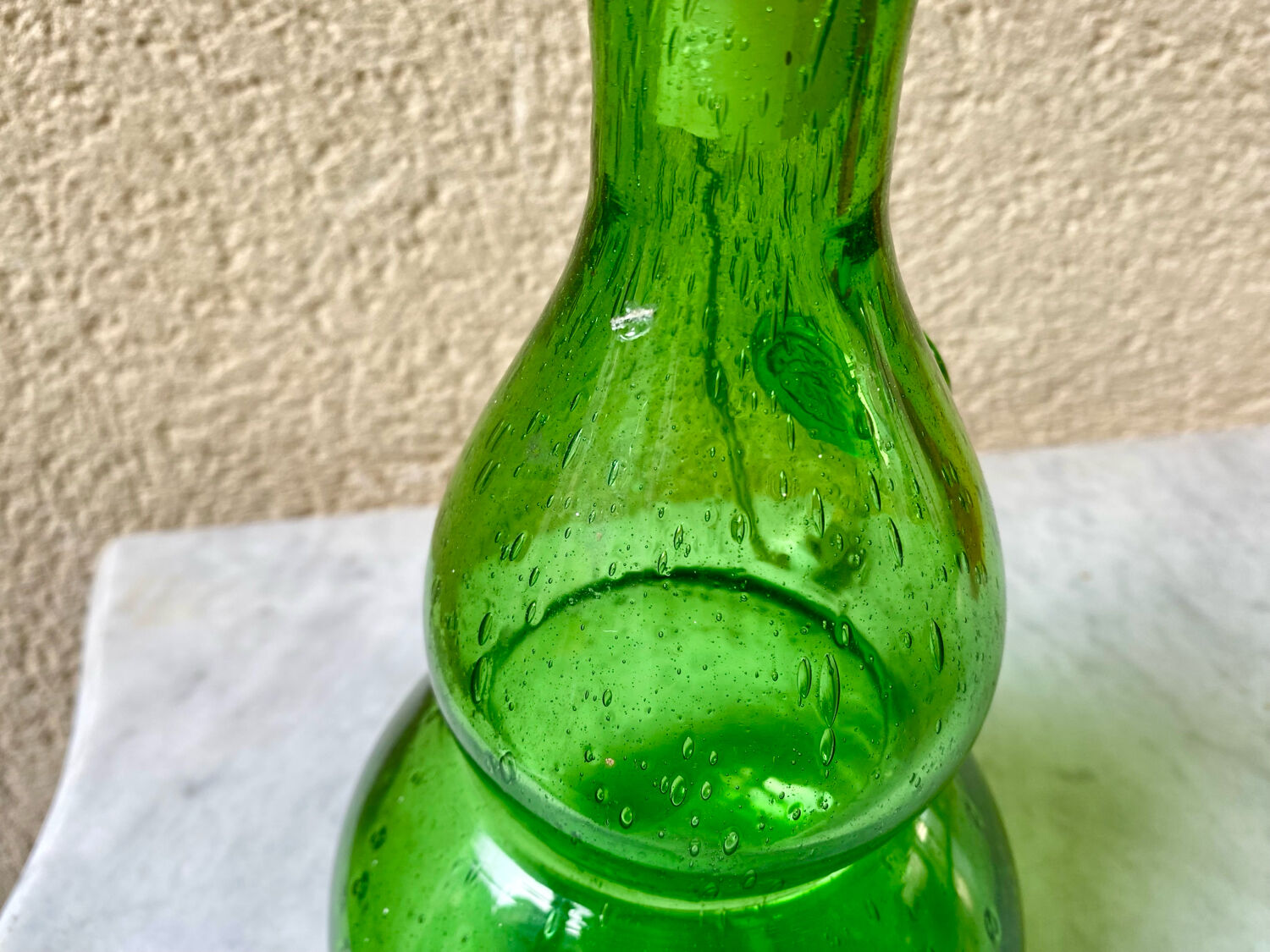 Blown glass rabbit's foot from Biot, France, vintage design from the 1960s.