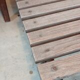 Metal and wood bench