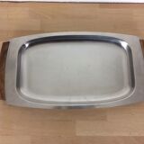 Plat scandinave inox et teck