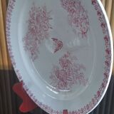 Plat rond en terre de fer rose, Faïencerie d'Onnaing