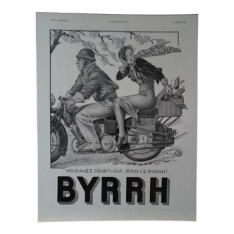 An advertisement paper appetizer Byrrh issue period review 1933 brilliant lamination
