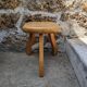Tabouret tripode porte plante vintage décoration scandinave artisanal slow