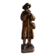 Large wooden sculpture of a man with his grain shovel 52 cm
