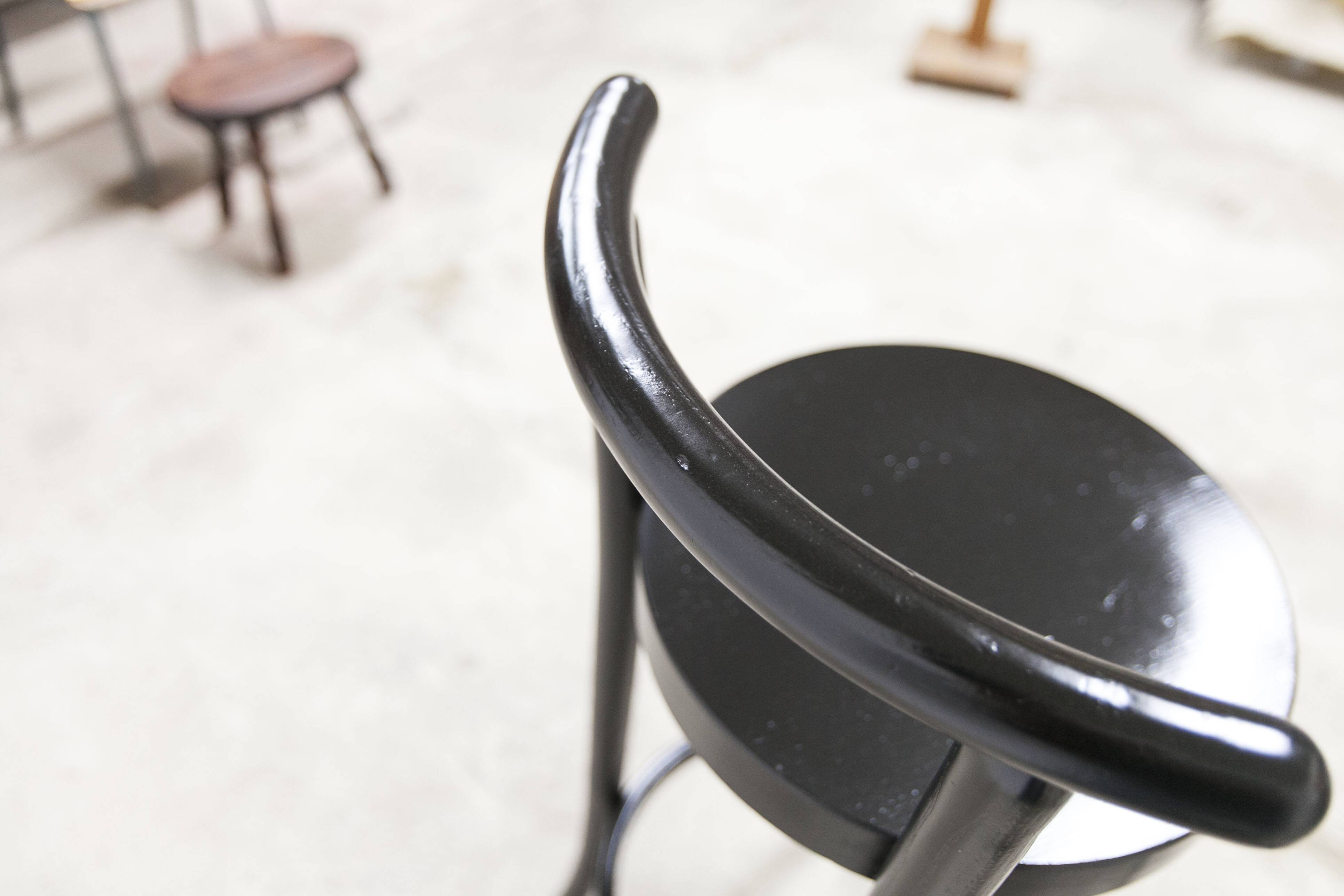 Pair of Baumann high stools, Dialog model, 79 cm