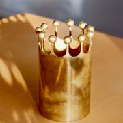 Pierre Forssell crown brass vase for Skultuna circa 1970