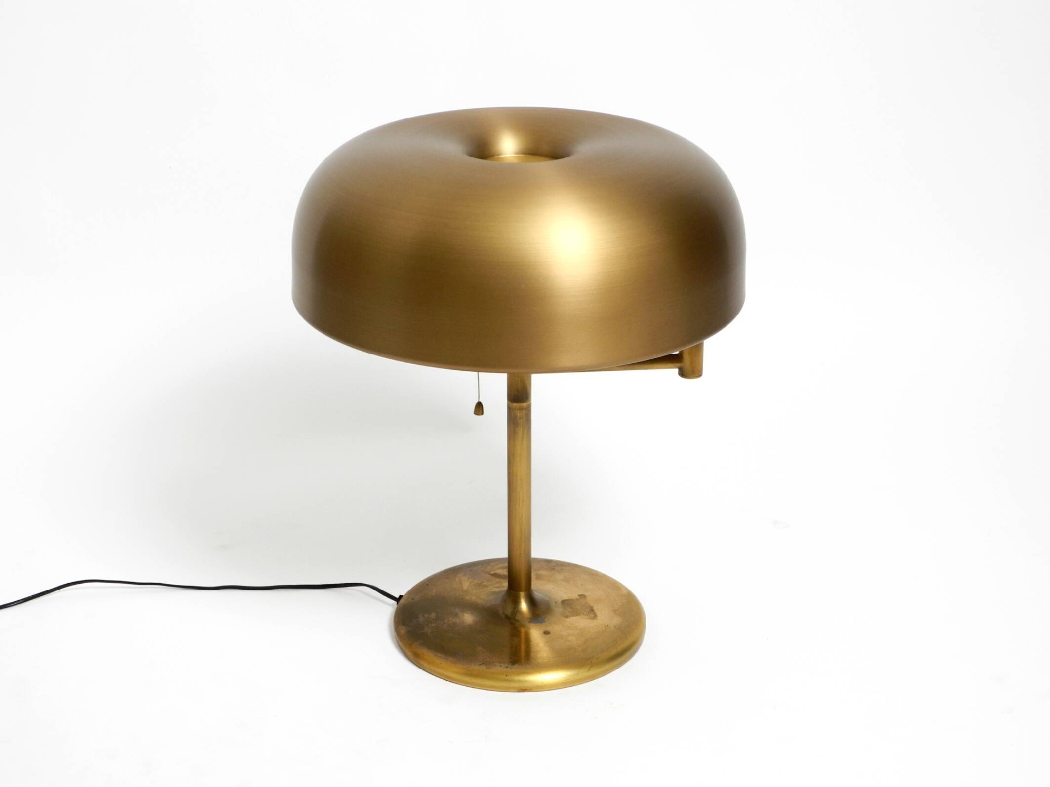Extraordinary heavy 1960s XXL brass table lamp by Staff with a swivel joint