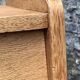 Vintage chest of drawers with compass feet, raw oak, 1960
