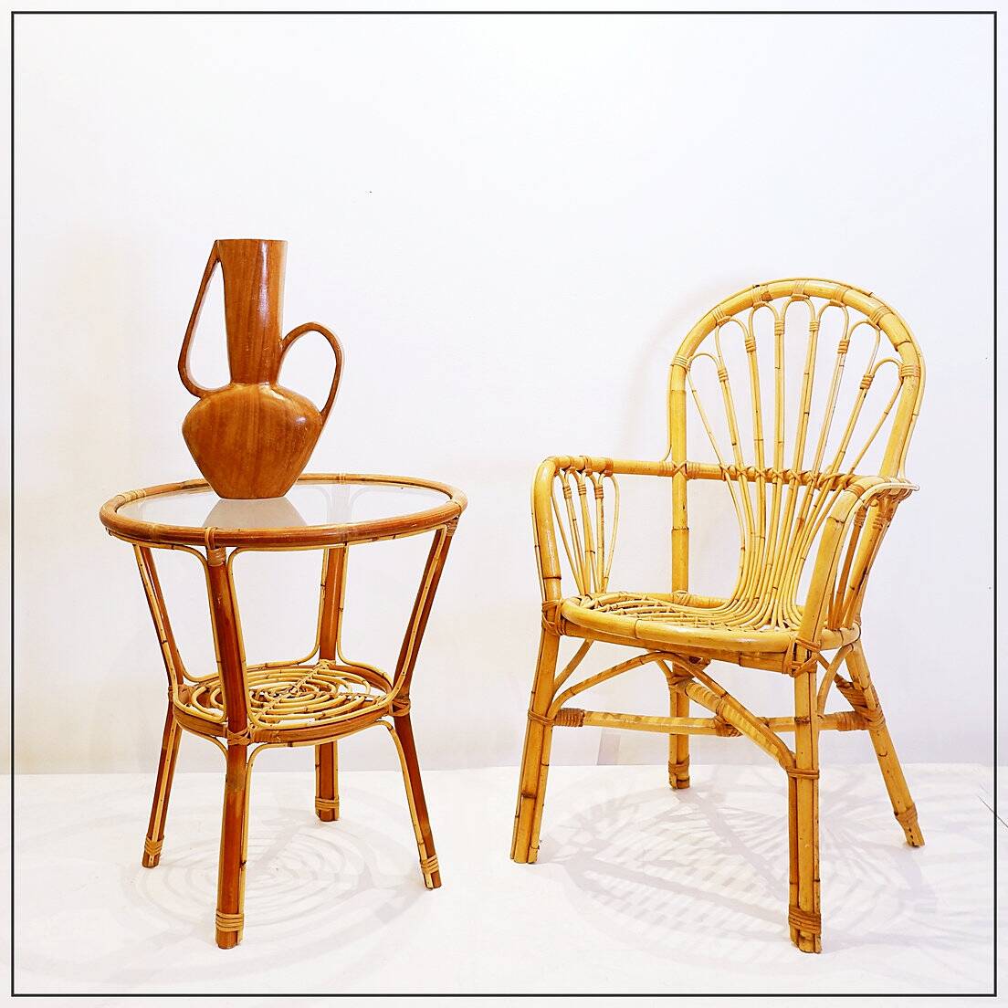 Scandinavian vintage carved teak vase, 1960