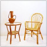 Scandinavian vintage carved teak vase, 1960