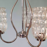 Vintage suspension 50/60s chrome and glass