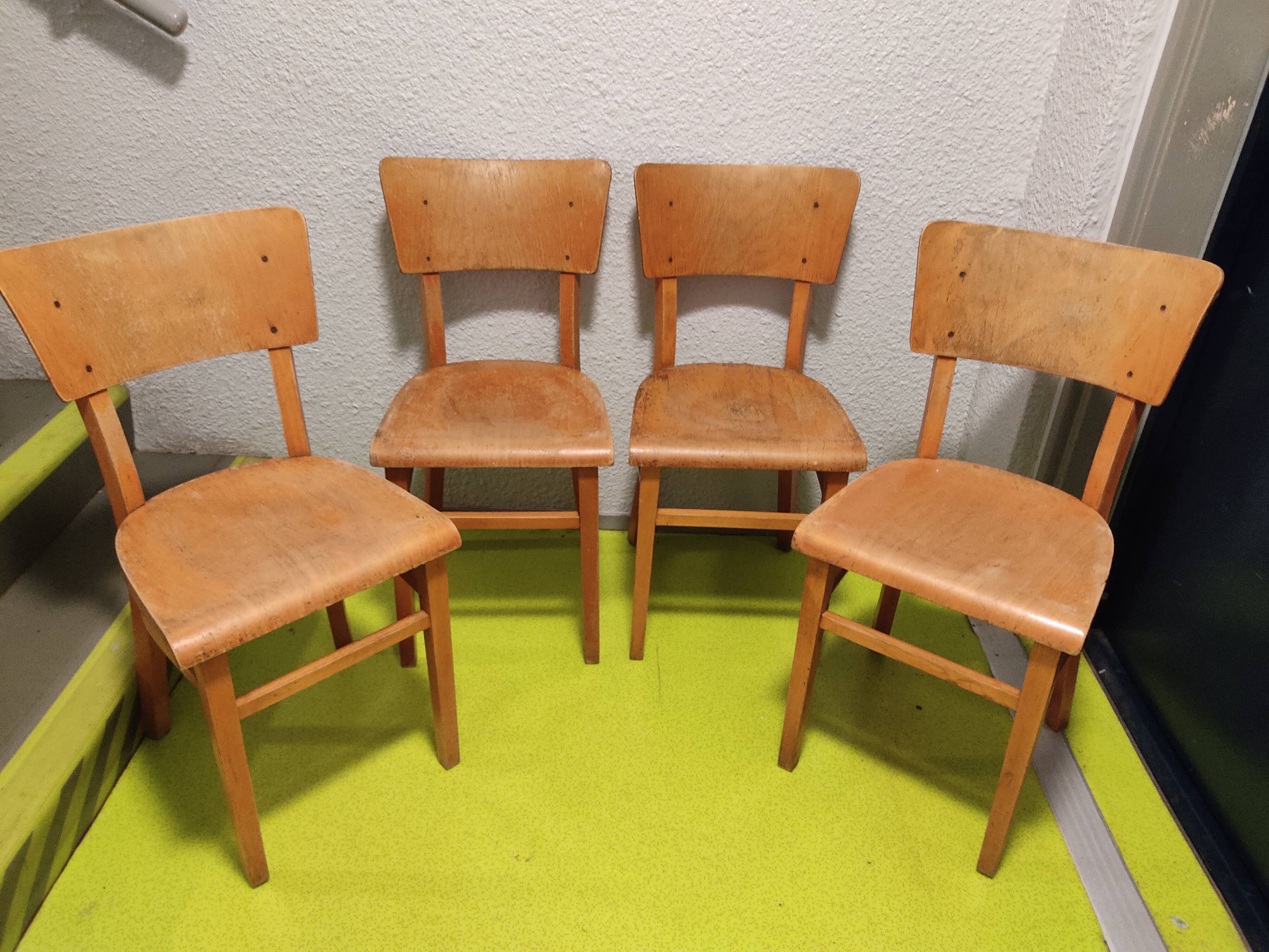 4 bistro chairs 50s Thonet