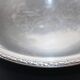 Plat en métal argenté vintage, creux rond à frise de laurier