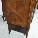 Large showcase 1 door in Louis XVI style marquetry