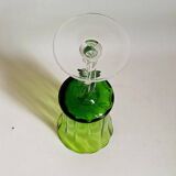 Emerald green chalice Empoli 70s Height 32 cm