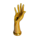 Soliflore baguier hand ceramic iridescent 50s