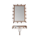 Vintage brass Deknudt mirror with shelf, 1970s