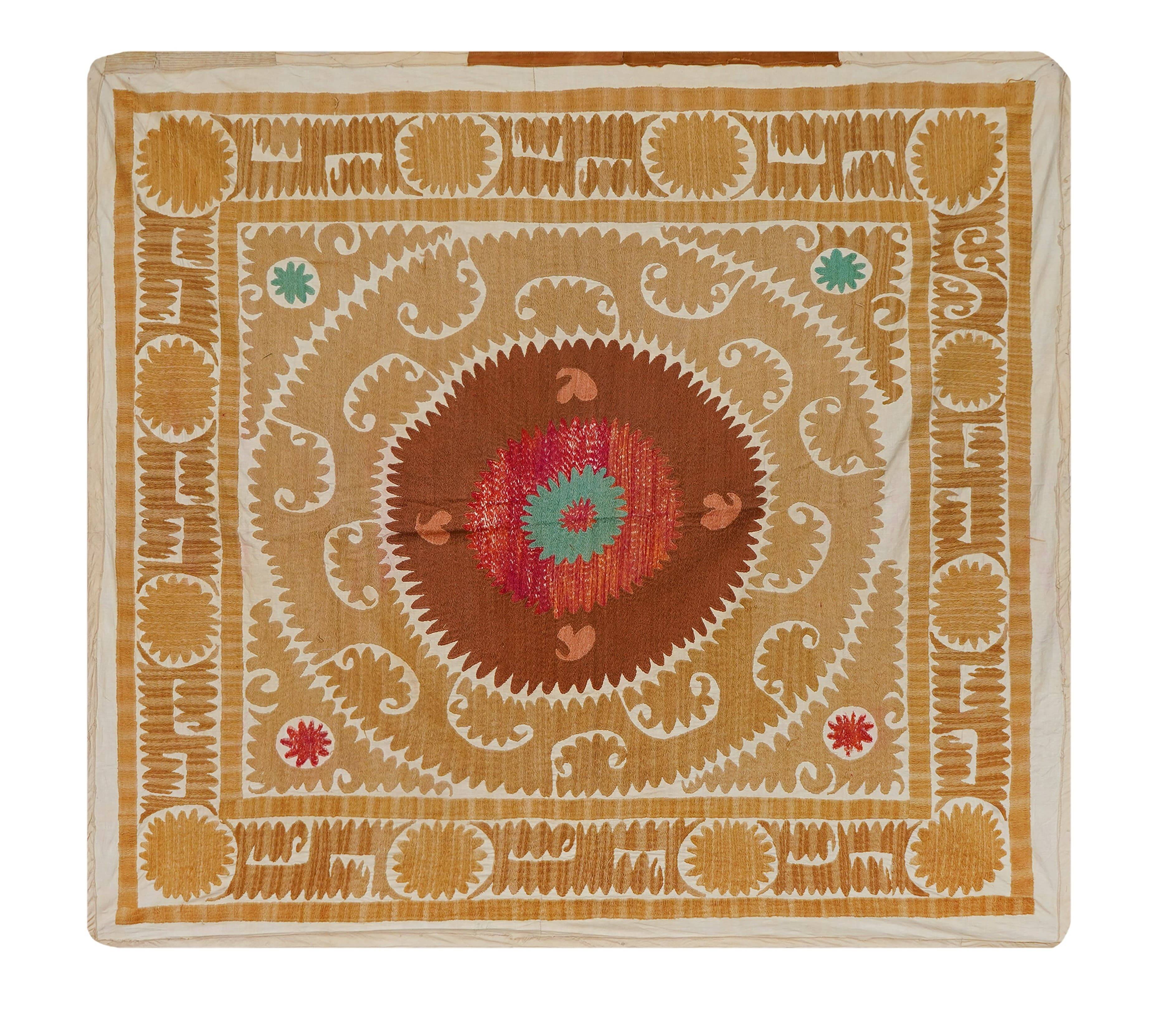 Vintage Turkish hand-knotted rug 135x145 cm