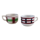 2 mismatched iron earth cups
