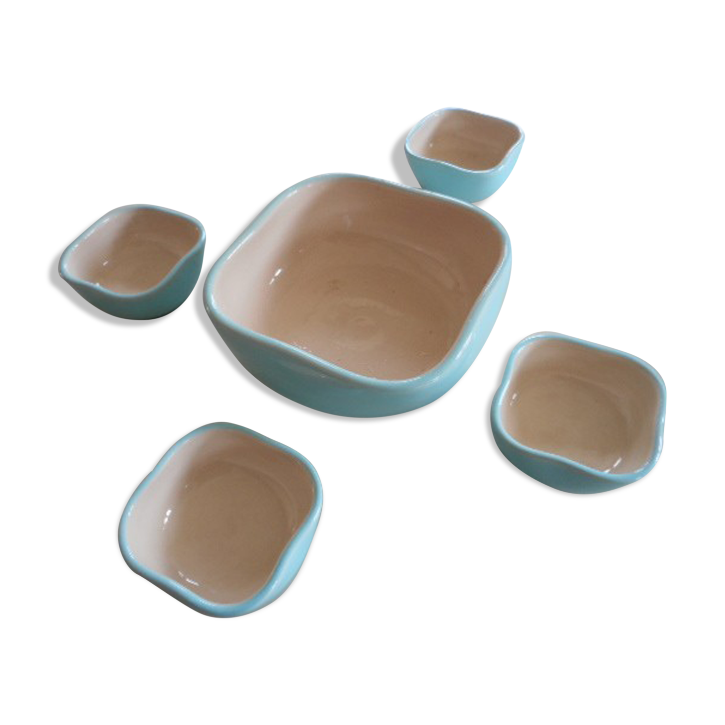 Set of 5 Kéramos 1960' cups