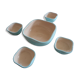 Set of 5 Kéramos 1960' cups