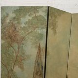 Screen with three painted leaves, 20th century