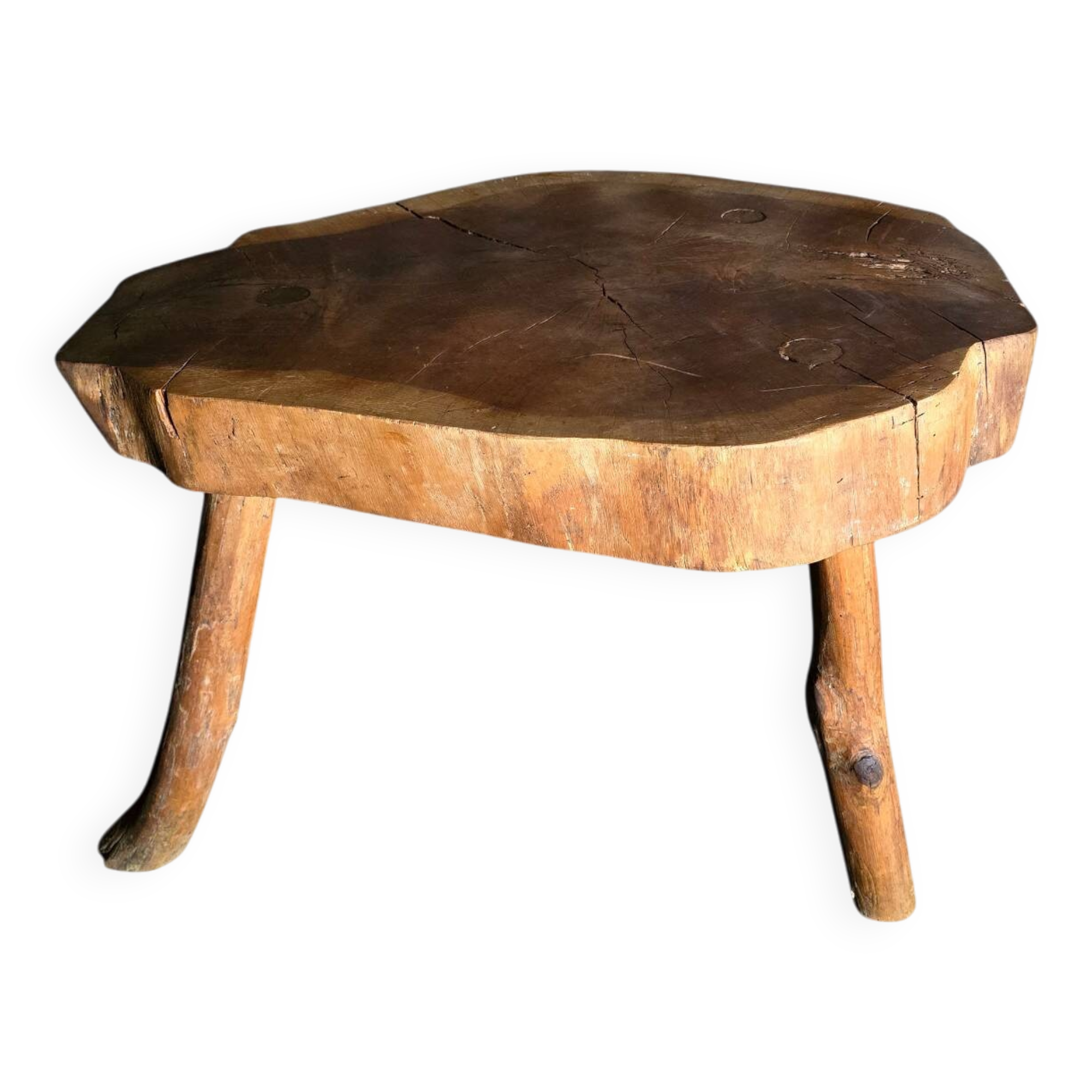 Natural solid wood coffee table