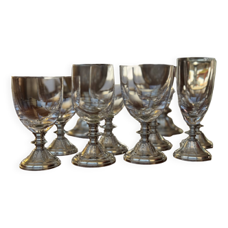 Service verres cristal et étain avec aiguière