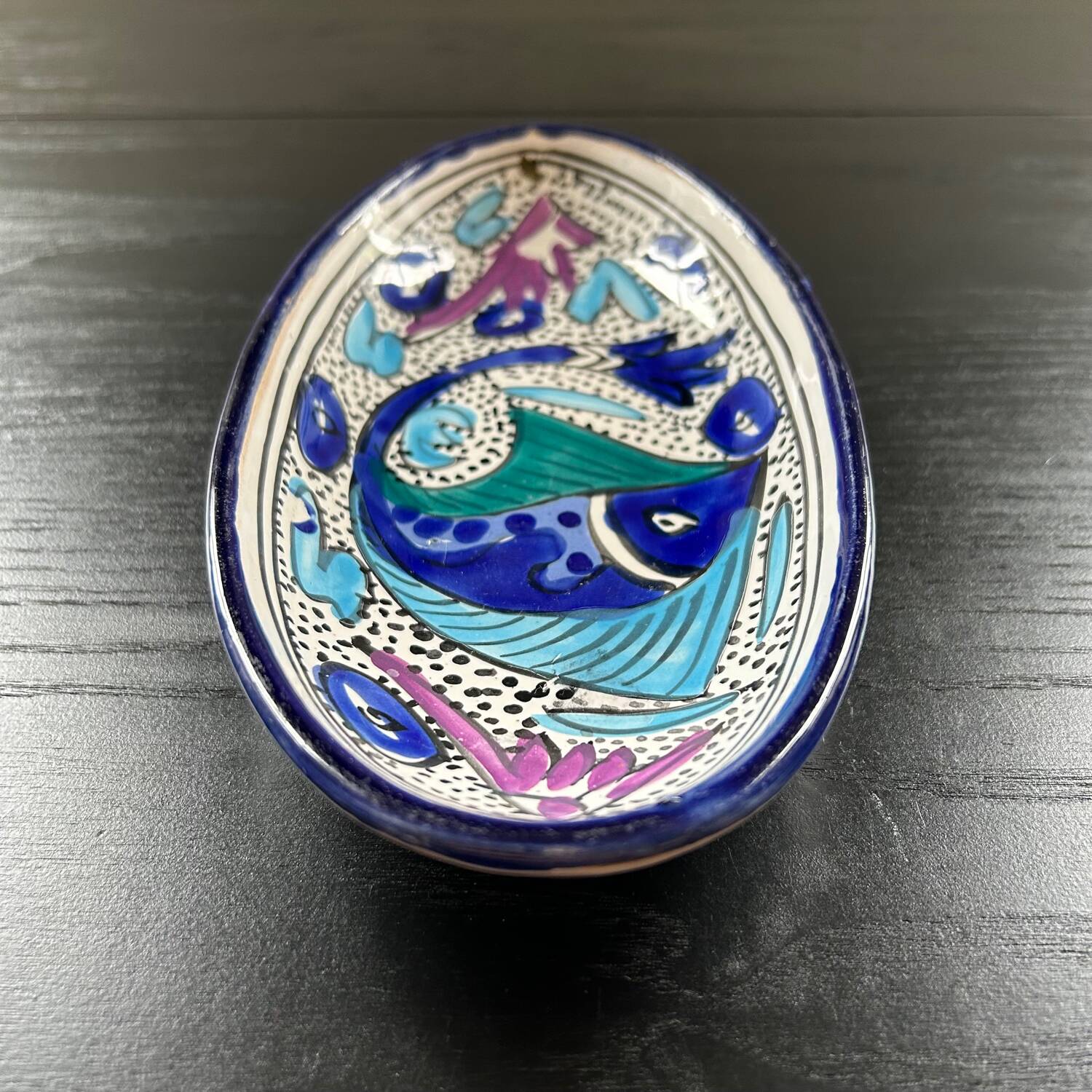 Set of serving dish and coaster